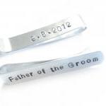 Father Of The Bride Groom Tie Clip Personalized..