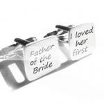 Wedding Father Cufflinks Square Father Of The..