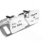 Men Star War Cufflinks Do, Or Do Not There Is No..