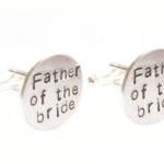 Father Of The Bride Groom Cufflinks Hand Stamped..