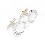 Father Of The Bride Cufflinks Hand Stamped Wedding..