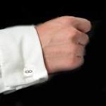 Infinity Hand Stamped Cufflinks Square..