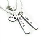 Customize Rectangle Hand Stamped Necklace..
