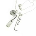 Customize Rectangle Hand Stamped Necklace..
