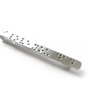 Customized Braille Tie Clip I Love You Dad..
