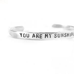 2 You Are My Sunshine Cuff Bracelets Personalized..