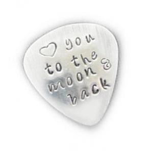 Custom Guitar Pick Love You To The Moon And Back..