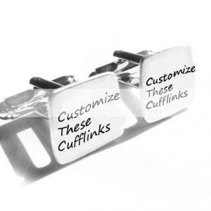Customize Men Cufflinks Hand Stamped Personalized..