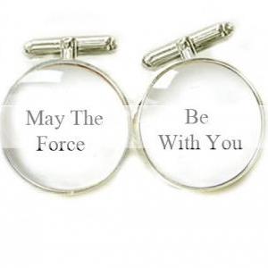 Star War Men Cufflinks May The Force Be With You..