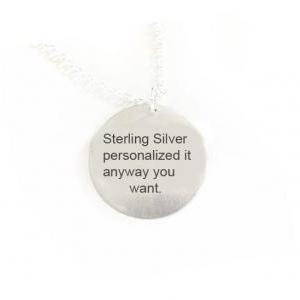 Silver Customize Hand Stamped Necklace Whatever..