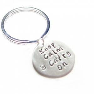 Customize Hand Stamped Keychain Whatever You Like..