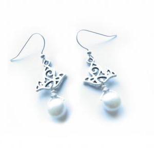 Pearl Bird Earrings Jewelry wedding..