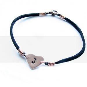 Copper Heart Bracelet Custom Hand S..