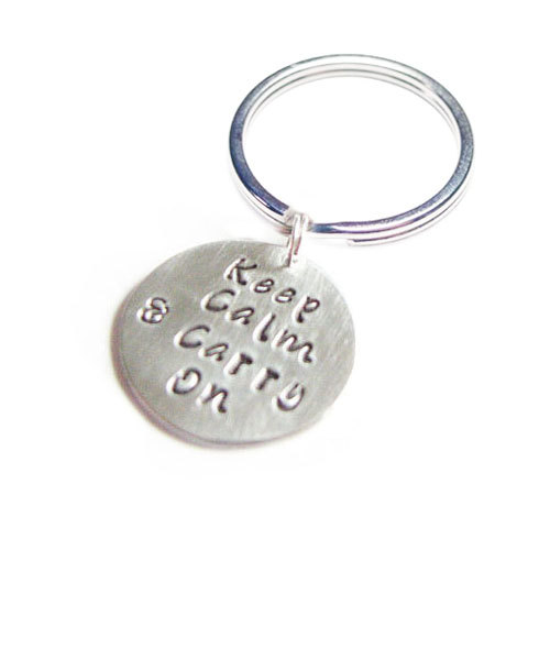 Keep Calm Keychain And Carry On Metal Key Chain Gift For Wedding Birthday Boyfriend Husband Father