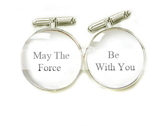 Star War Men Cufflinks May The Force Be With You Personalized Keepsake Gift For Men Wedding Birthday Father Cuff Links