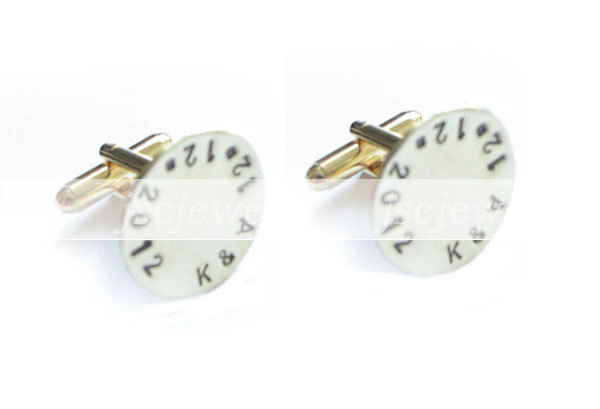 Personalized Stamped Cufflinks Initial Date Hand Stamped Wedding Men Cuff Links Custom Gift Wedding Birthday